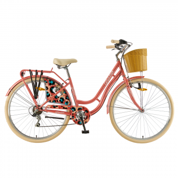 Bicicleta Oras Polar Grazia 6s - 28 inch, L, Coral Leopard