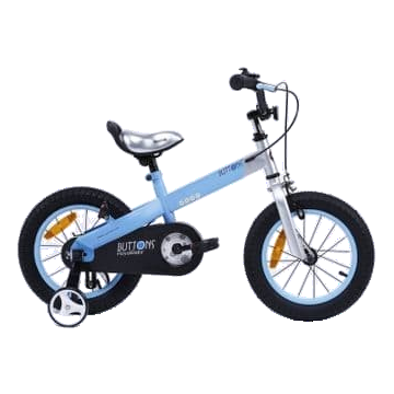 Bicicleta Copii 4-6 ani Royal Baby Matt Button, Roti 16 Inch, Frana fata C-Break, Frana spate Torpedo, Roti Ajutatoare (Albastru)