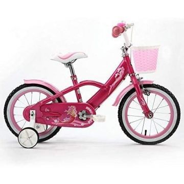 Bicicleta Copii 4-6 ani Royal Baby Mermaid 16inch, Roti 16 Inch, Frana fata V-Brake, Spate Tambur, Roti Ajutatoare, Roz