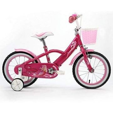 Bicicleta Copii 5-7 ani Royal Baby Mermaid 18inch, Roti 18 Inch, Frana fata V-Brake, Spate Tambur, Roti Ajutatoare, Roz