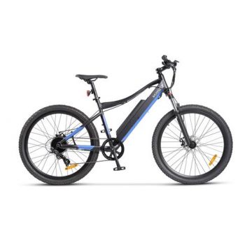 Bicicleta Electrica MTB (E-Bike) SCOOTY EM-500 PRO, roti 27.5inch, Baterie 13.4Ah, Autonomie 70 Km, motor 250W (Negru/Albastru)