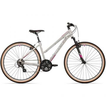 Bicicleta Rock Machine Crossride 100 Lady 29inch Gri/Roz 19.0inch - L