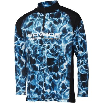 Bluza Savage Gear Marine UV Long Sleeve Tee Sea Blue (Marime: XL)