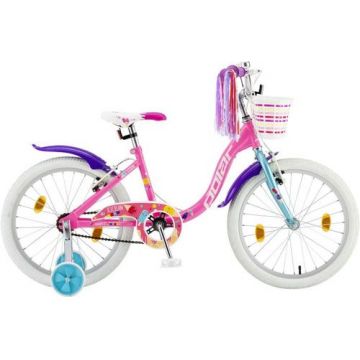 Bicicleta Copii Polar 2024 IceCream, roti 20 Inch, frana V-brake, cadru otel (Roz)