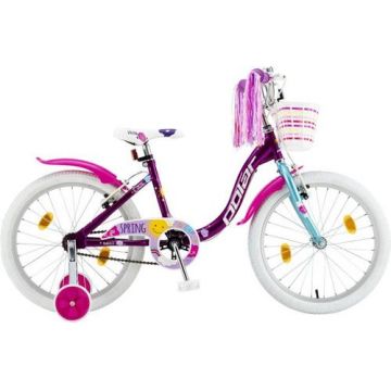 Bicicleta Copii Polar 2024 Spring, roti 20inch, cadru otel, frana V-brake (Mov)