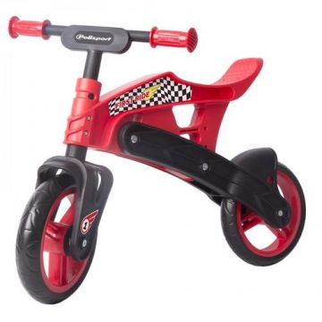 Bicicleta Copii Polisport Balance Bike Off-Road, Greutate suportata25 Kg (Rosu/Negru)