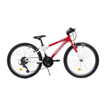 Bicicleta MTB Copii Pegas Drumet, 24' inch, 2022, Rosu/Alb