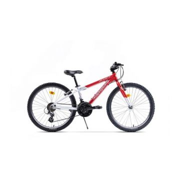 Bicicleta MTB Copii Pegas Mini Drumet, 24'', Rosu/Alb