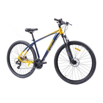 Bicicleta MTB Pegas Drumet L, 29 inch, 24 viteze, 2023, Albastru/Galben