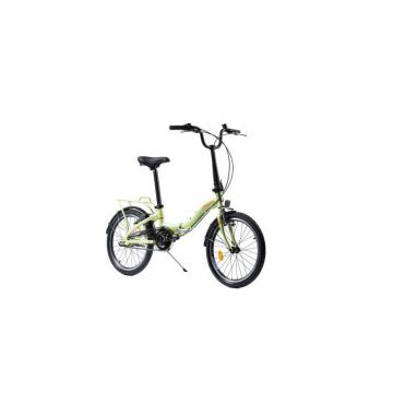 Bicicleta Pliabila Pegas Camping 3S, 20 inch, Greutate maxima 120 Kg, Verde Pastel (AL)