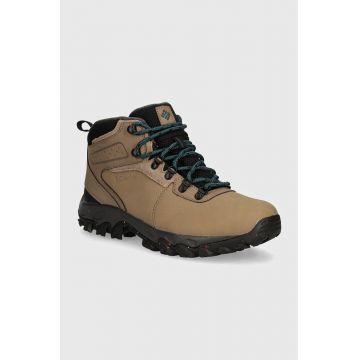 Columbia pantofi Newton Ridge Waterproof Omni-Heat II barbati, culoarea maro, izolat, 2056191