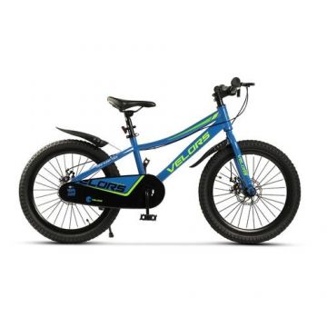 Bicicleta Copii 7-10 ani Velors V20345A, roti 20inch, cadru otel, Albastru/Verde