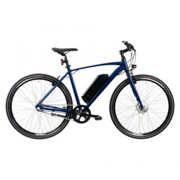 Bicicleta Electrica DEVRON 28171, frana V-brake, roti 28 Inch, cadru aluminiu 520mm M-L, 7 viteze, motor 250W, Albastru