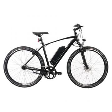 Bicicleta Electrica DEVRON 28173, frana V-brake, roti 28 Inch, cadru aluminiu 520mm XL, 7 viteze, motor 250W, Negru