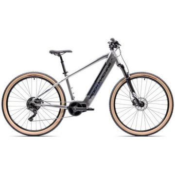 Bicicleta Electrica Rock Machine Storm INT e70-29, cadru aluminiu M, autonomie 120km, baterie 500 Wh, roti 29inch (Argintiu)