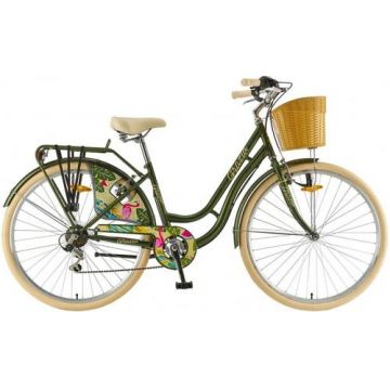 Bicicleta Oras Polar 2023 Grazia 6s, roti 28 inch, cadru otel L, 6 Viteze, Verde