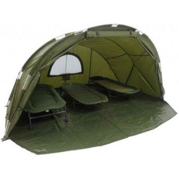 Cort Prologic Bivvy + Foaie de Cort Overwrap, 2 persoane, 365x380x180cm