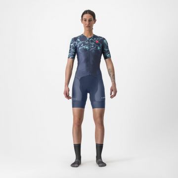 Costum de triatlon cu maneca scurta Castelli Free Sanremo W SS de dama Indigo/Turcoaz L