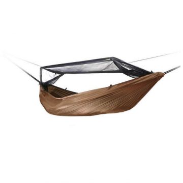 Hamac Travel Bivi Coyote Brown DD Hammocks, 2.7×1.4m, rezistenta 125kg