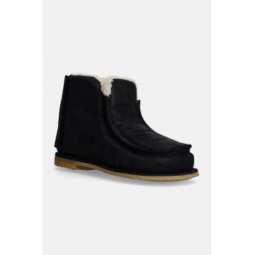 JW Anderson cizme de zapada din piele intoarsa Ankle Boot femei, culoarea negru, ANW43065A