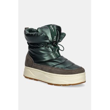 Pepe Jeans cizme de iarna PLS50554 culoarea verde, KORE METALLIC W