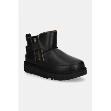 UGG cizme de iarna Classic Mini Moto Boot culoarea negru, 1164690-BLK