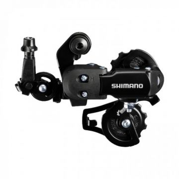 Schimbator Spate Shimano Tourney RD-FT35-A, 6/7 Viteze, brat super-scurt, Negru