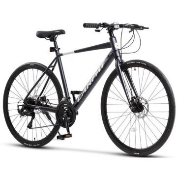 Bicicleta City/Gravel Carpat RDV C28320G, roti 28inch, 24 viteze, Albastru/Alb