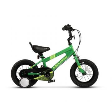 Bicicleta Copii 2-4 ani Velors V1203B 12inch, verde/negru, Roti 12 Inch, Frana fata C-Brake, Frana Spate Tambur, Roti ajutatoare