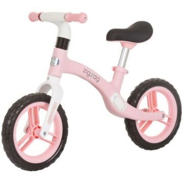 Bicicleta copii 2-5 ani, fara pedale, Zig Zag Pink, Chipolino DIKZZ02405PI