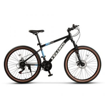 ﻿﻿Bicicleta MTB Velors Venus V26302G, Schimbator spate Shimano Tourney TZ, Roti 26 Inch, Manete Schimbator Secventiale, 21 Viteze, Frane Disc fata/spate, Negru/Albastru