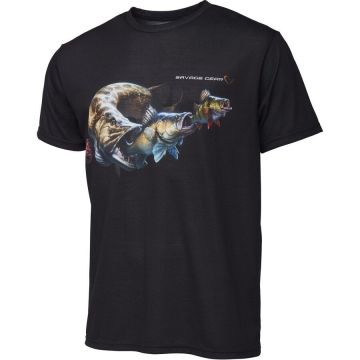 Tricou Savage Gear Cannibal Black (Marime: 2XL)