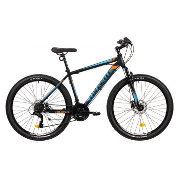 Bicicleta MTB Colinelli COL05, Marimea M, 27.5 inch, Negru, Schimbator Shimano, 21 Viteze, Cadru Otel, Frane pe Disc